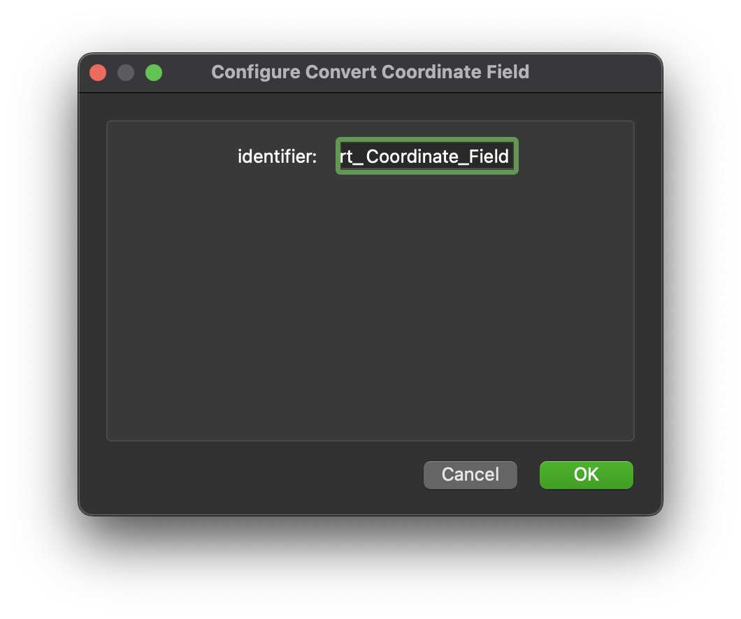 Step configure dialog