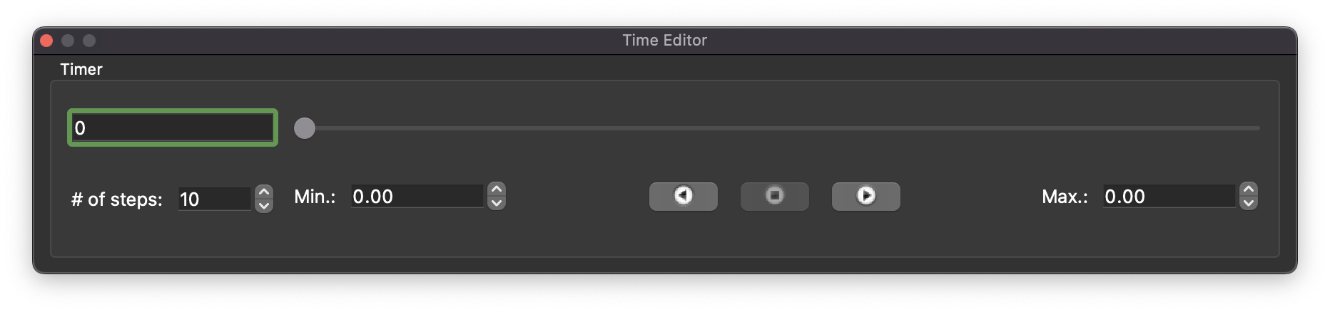 Time editor widget.