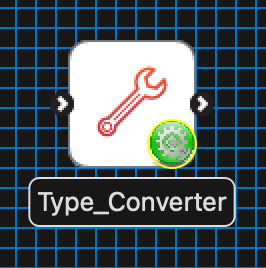 Type Converter workflow connections.