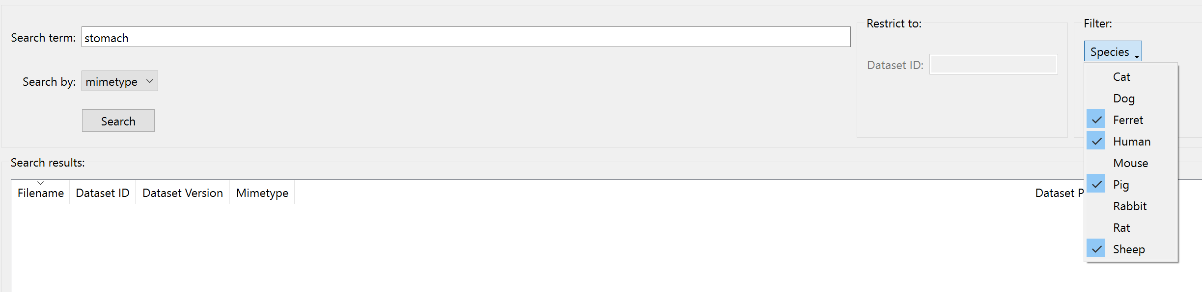 Search by mimetype.
