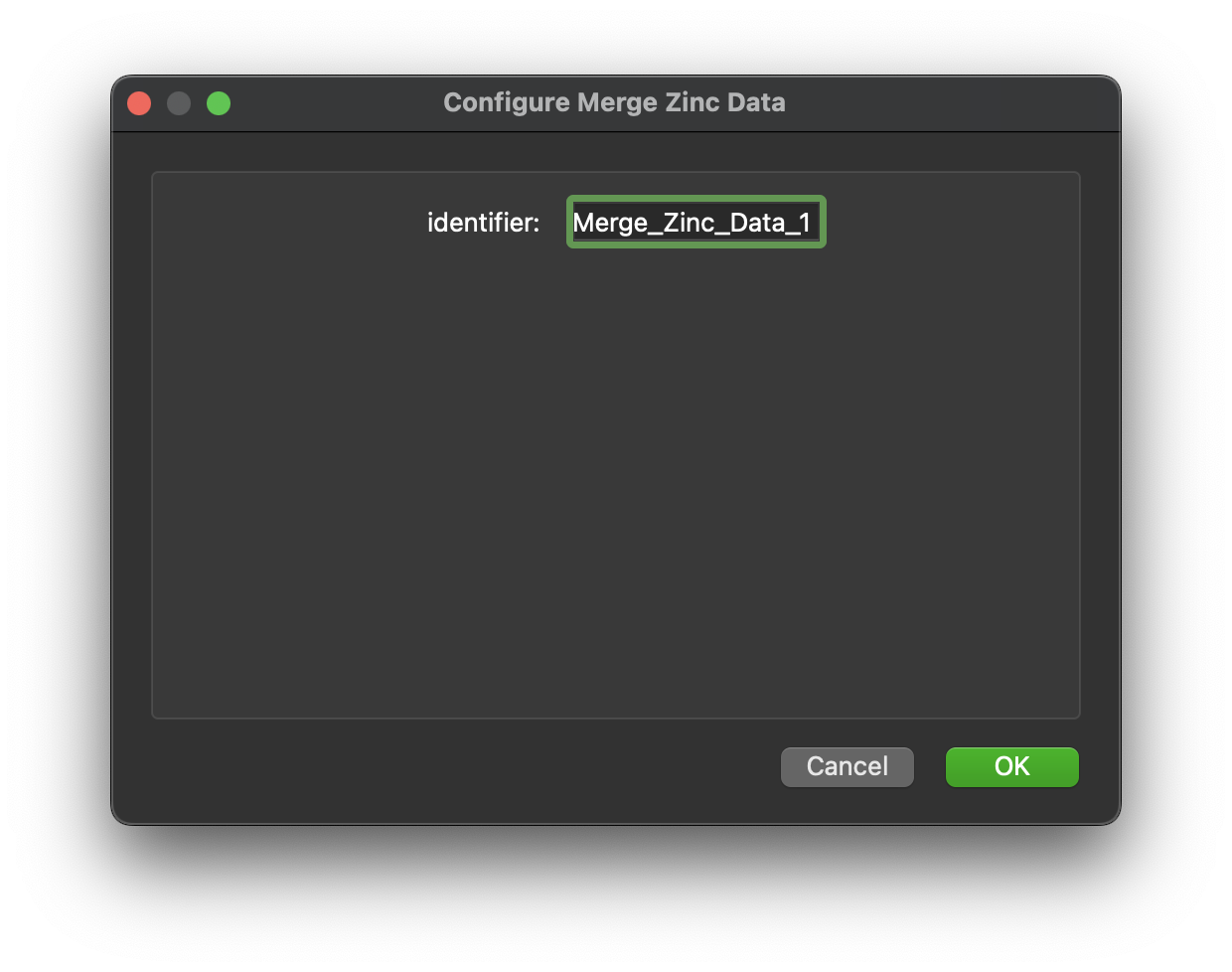 Step configure dialog