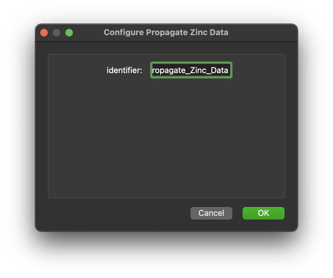 Step configure dialog