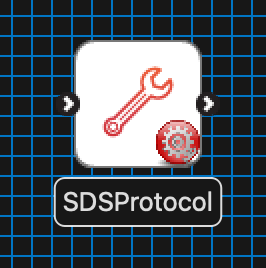 SDS Protocol workflow connections.