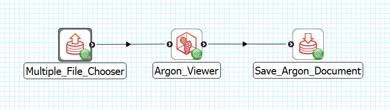 Multiple File Chooser workflow connections.